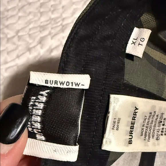 Authentic Burberry Olive and Brown Plaid Cap - Picture 6 of 16